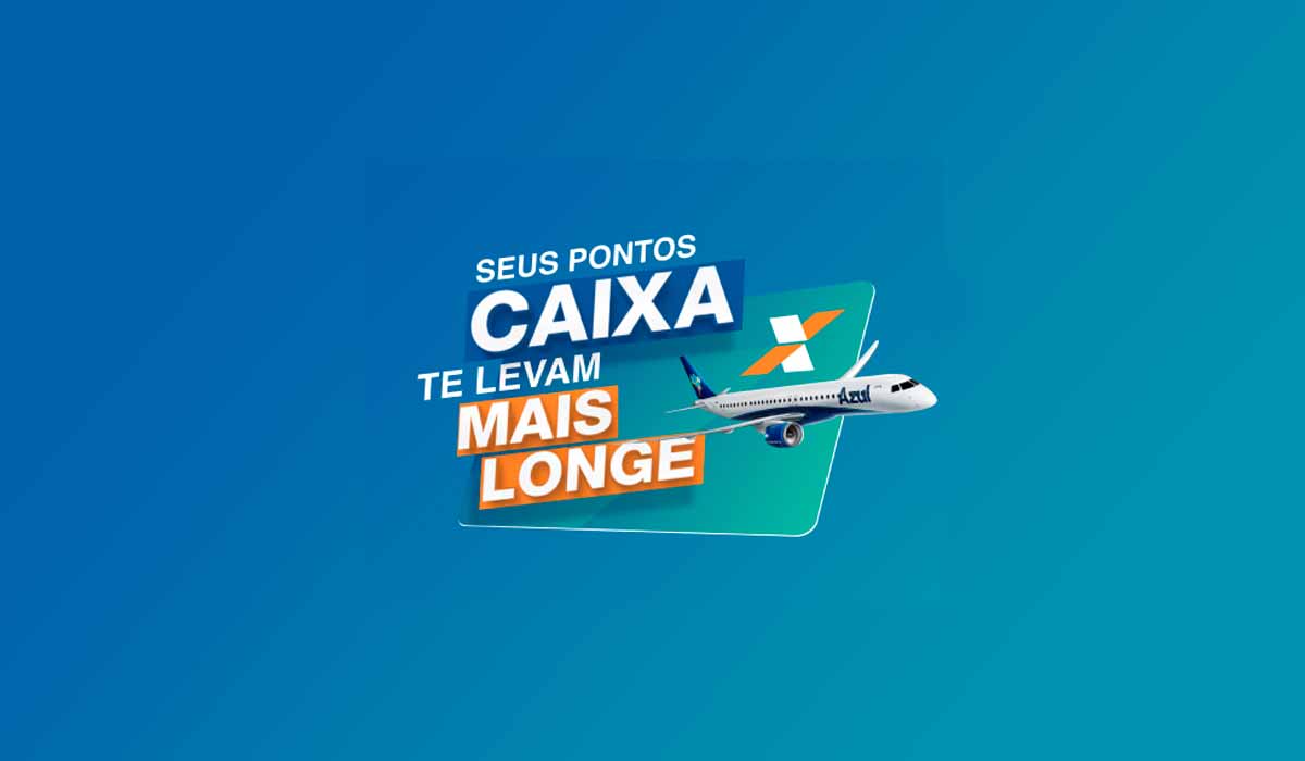 Cartões Caixa: TudoAzul está com 100% de bônus nas transferências.