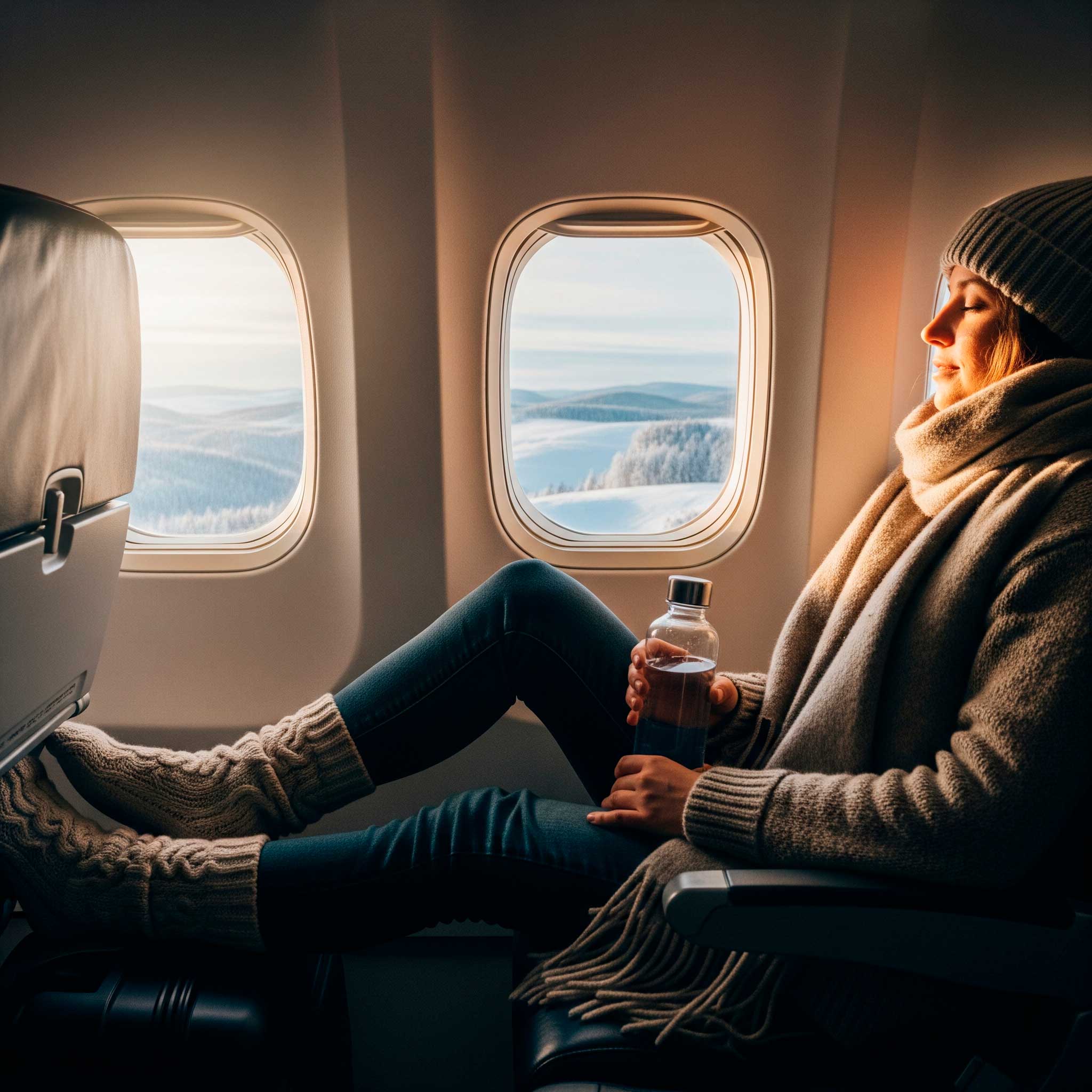 7 dicas para viajar de avião mais confortável no inverno.