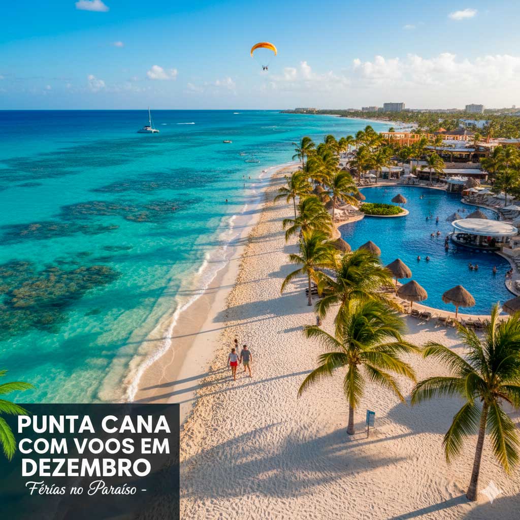Punta Cana com voos em Dezembro nas férias. Pacotes promocionais.