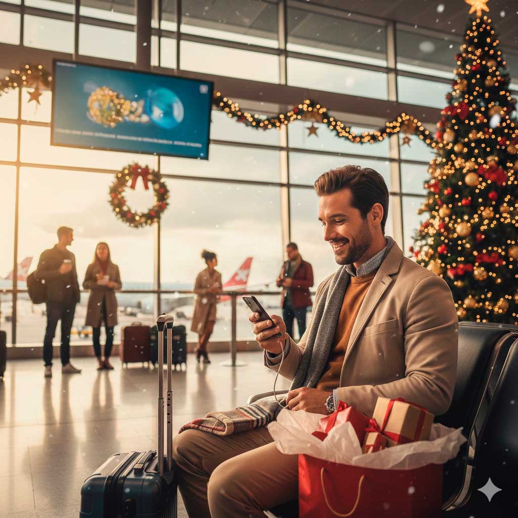 5 dicas para fazer uma boa viagem de avião durante o feriado de Natal.