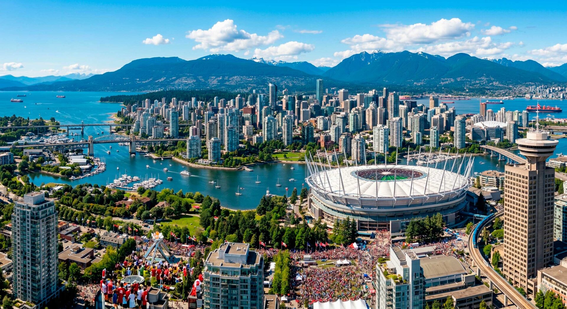 Pacotes para Vancouver na Copa do Mundo 2026. Pacotes promocionais para a Copa do Mundo.
