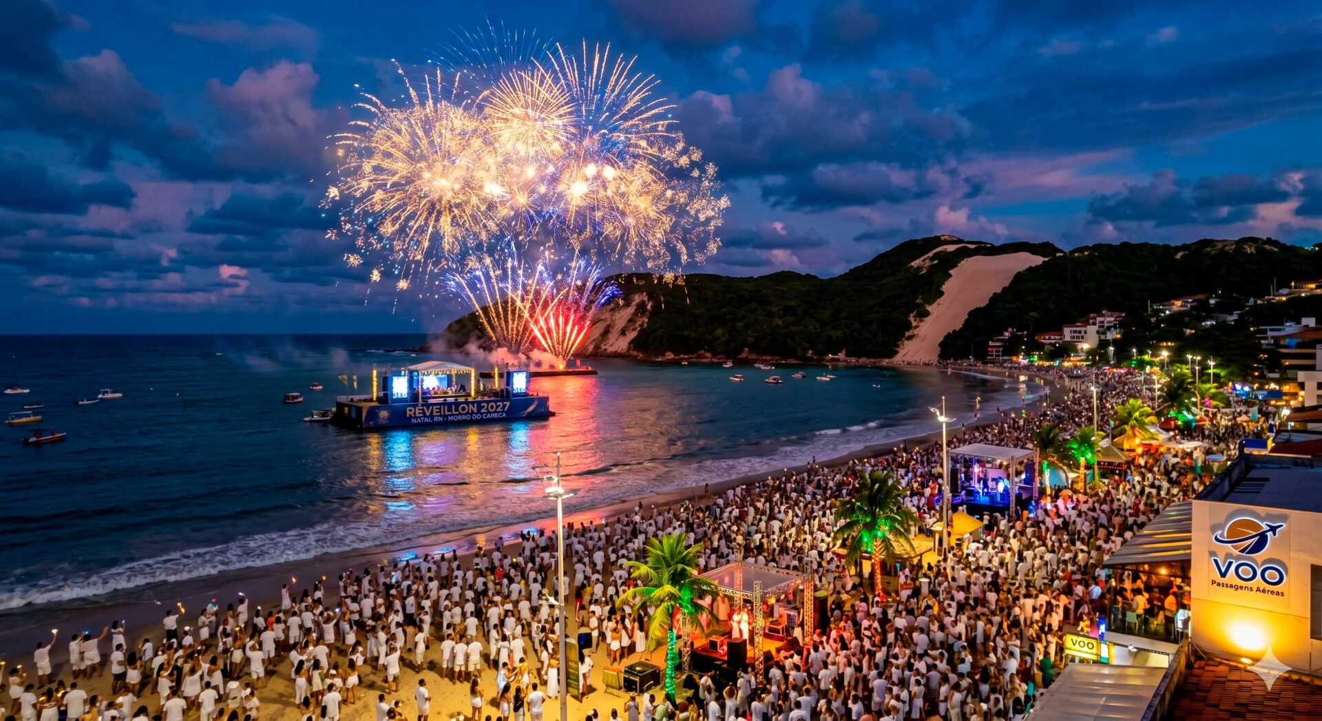 Reveillon 2027 no Morro do Careca RN com hotel + voos.