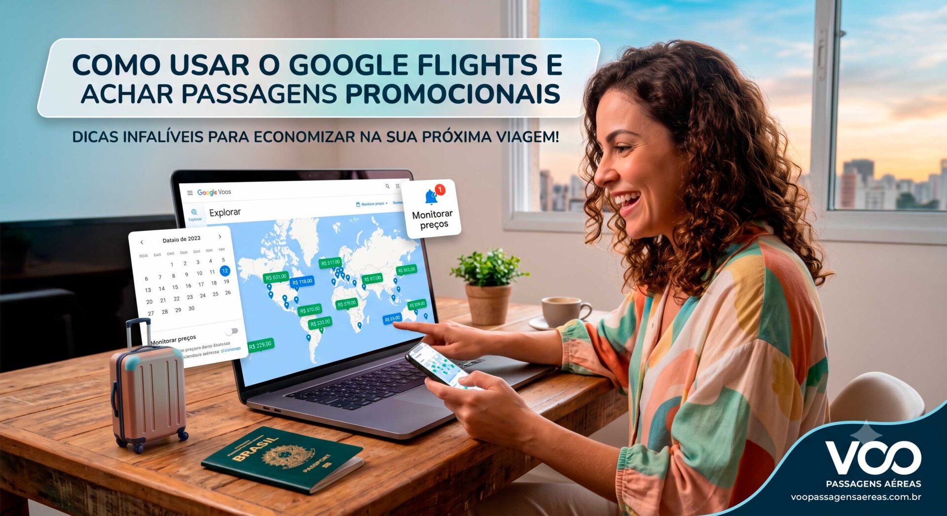 Como Usar o Google Flights a Seu Favor para Achar Passagens Aéreas Promocionais.